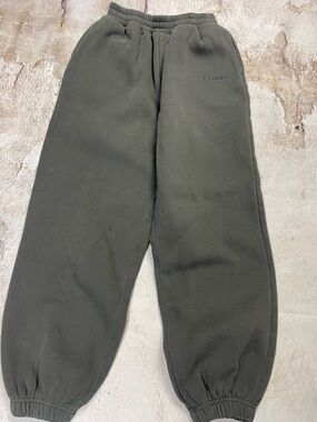 Comfrt Cloud Kids Olive Fleece Joggers with Elastic Cuffs